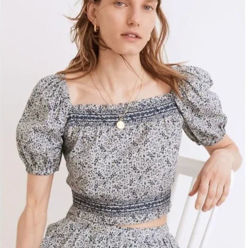 Madewell- Jeanette Top in Florentine Floral - NWT - S